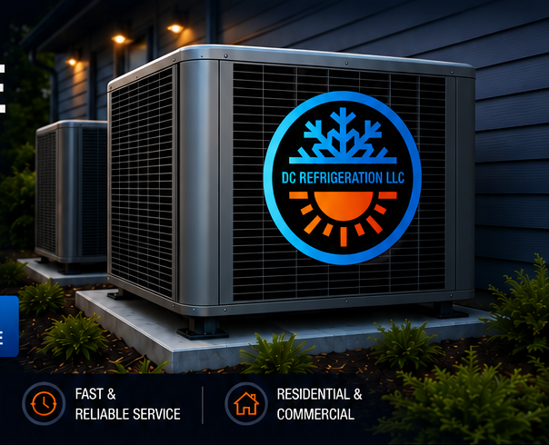 Outdoor HVAC condenser installation